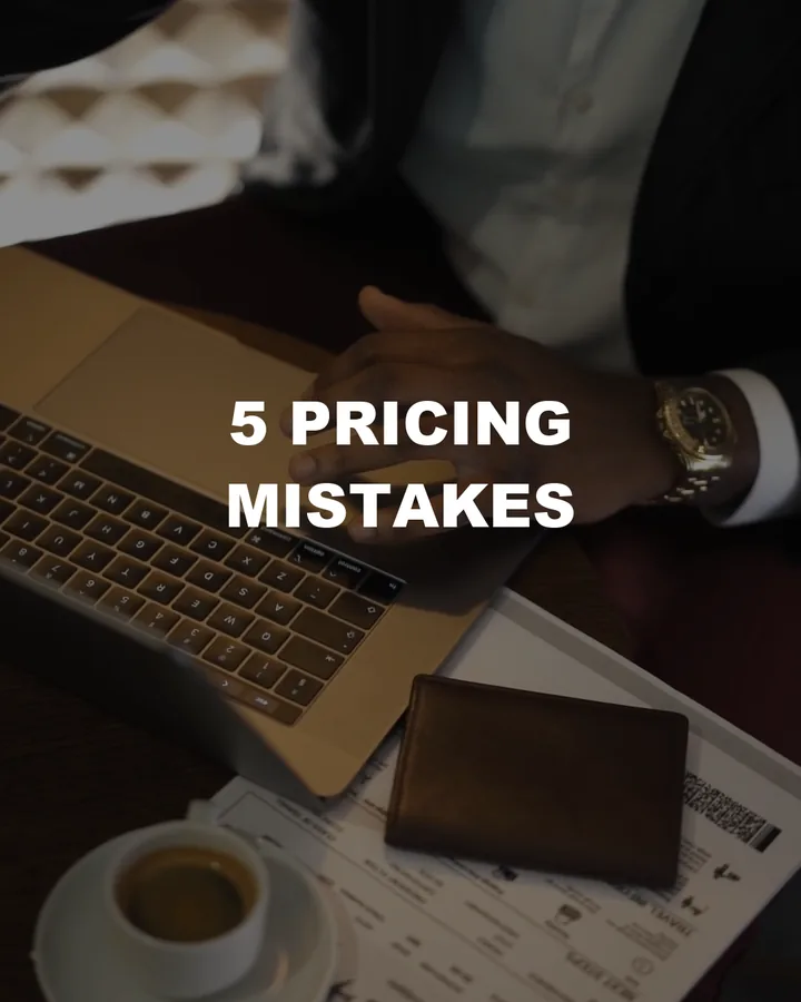 Slide 1 of 5 of the demo carousel 'the pricing mistake' (4:5)