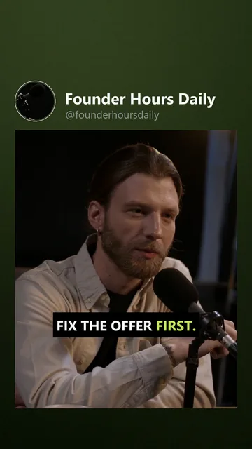 Spotlight UI guide over Founder Hours Daily's Snapchat Spotlight variant: the areas the platform's own controls cover, from the app's Video tab safe-zone overlay