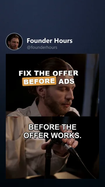 Rendered variant for Founder Hours on TikTok