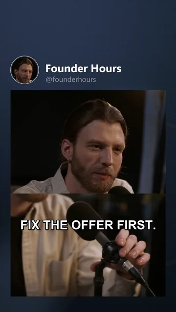 Shorts UI guide over the same Founder Hours variant